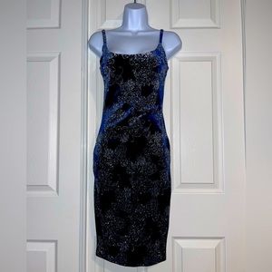 Windsor blue velvet dress